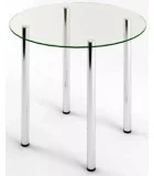 Glass dining table D-12-0 with tempered glass and chrome legs order